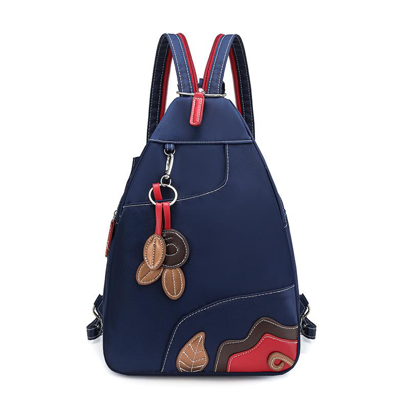 Multifunktionaler Rucksack Colorblock Große Kapazität Retro Brusttasche