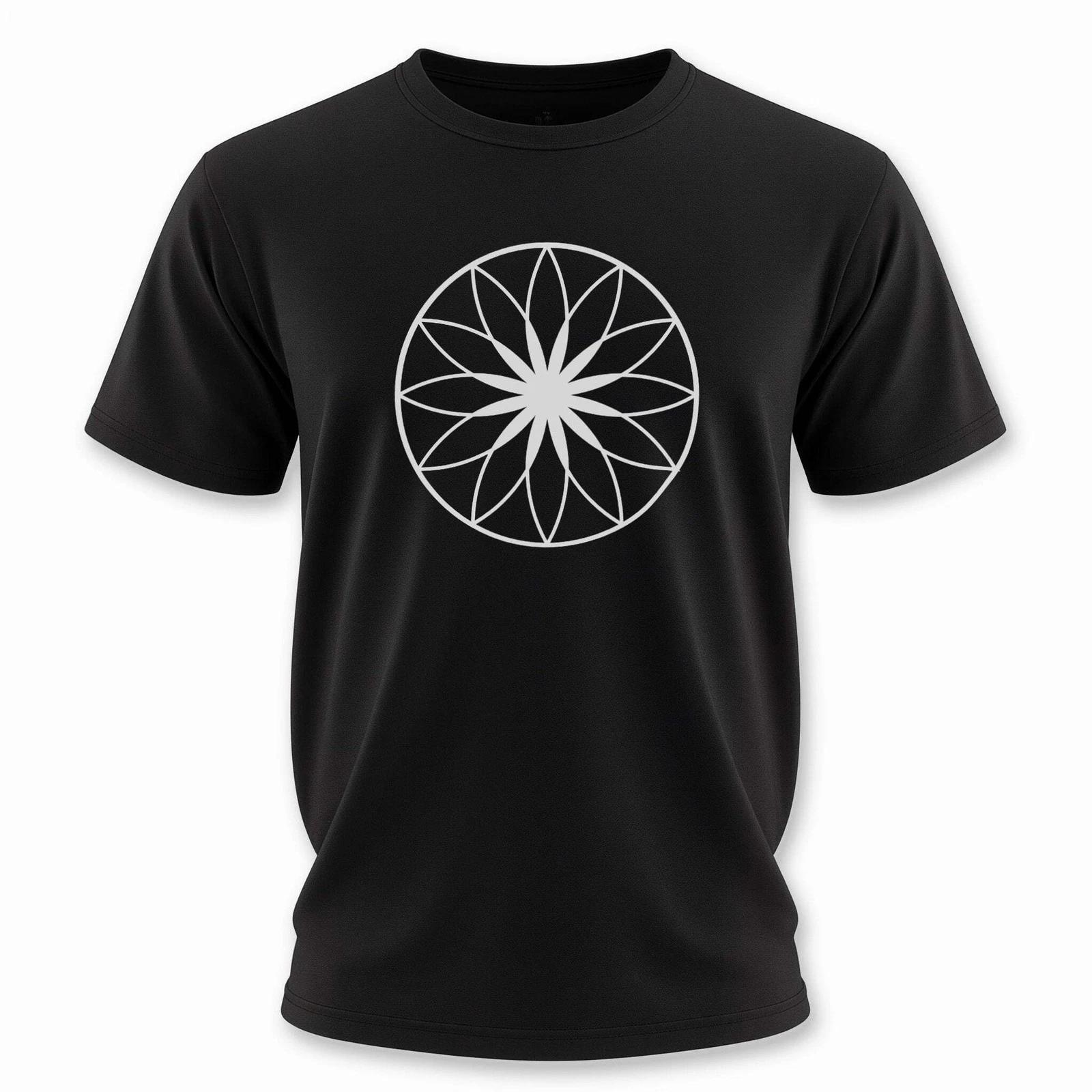 Lotus of Life T-Shirt | Sacred Geometry Spiritual Unisex Graphic Tee Shirt M