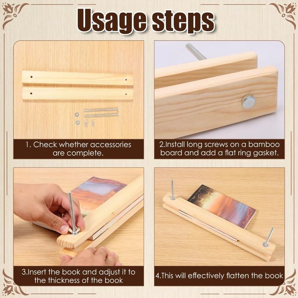 Portable Bookbinding Press Sturdy Binding Machines Wooden Book Press Craft Enthusiasts