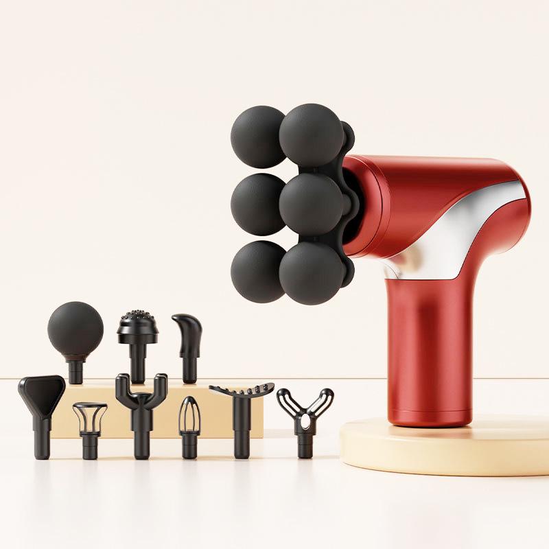 Компактный перезаряжаемый массажер-перкуссионный пистолет: Портативный миорелаксант и массажер для домашнего фитнеса Button Control