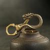 Vintage Copper Dragon Small Ornaments Retro Brass Animal Car Key Chains Crafts Decorations