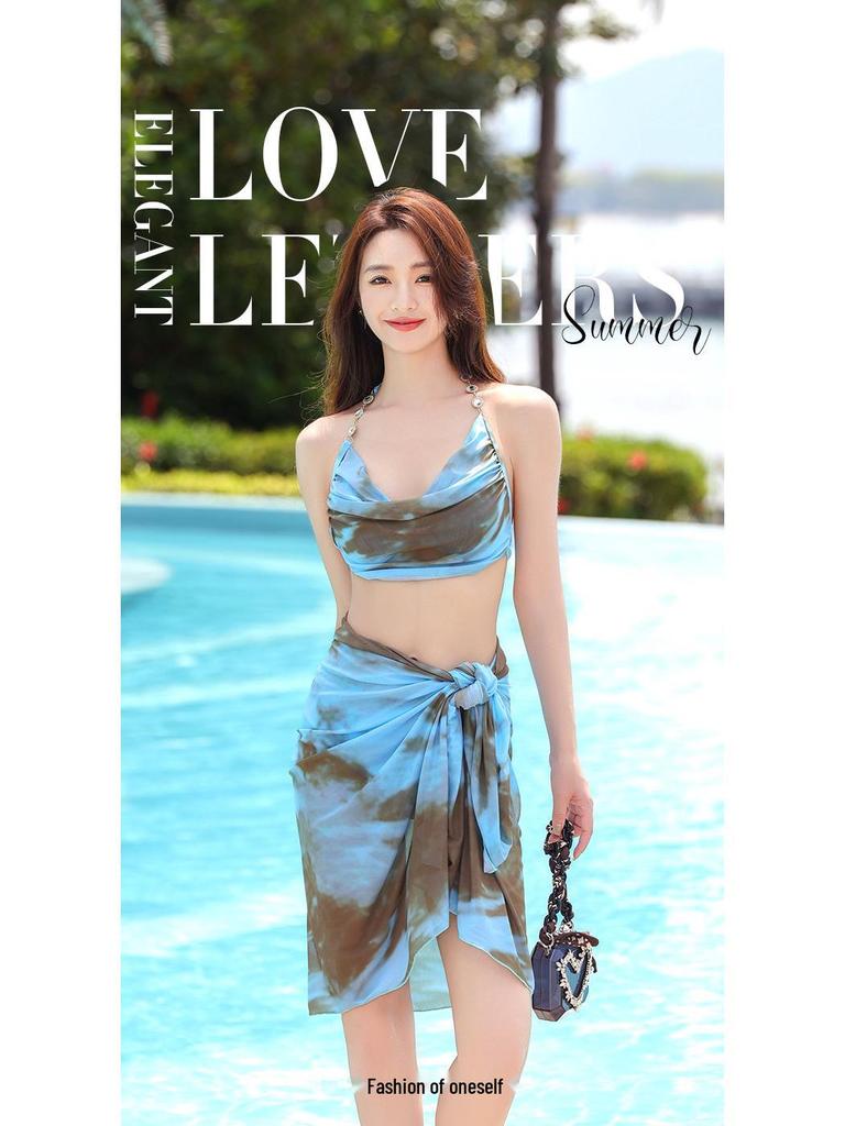 2024 Sweet & Spicy High-End Three-Piece Bikini Set for a Beach Vacation