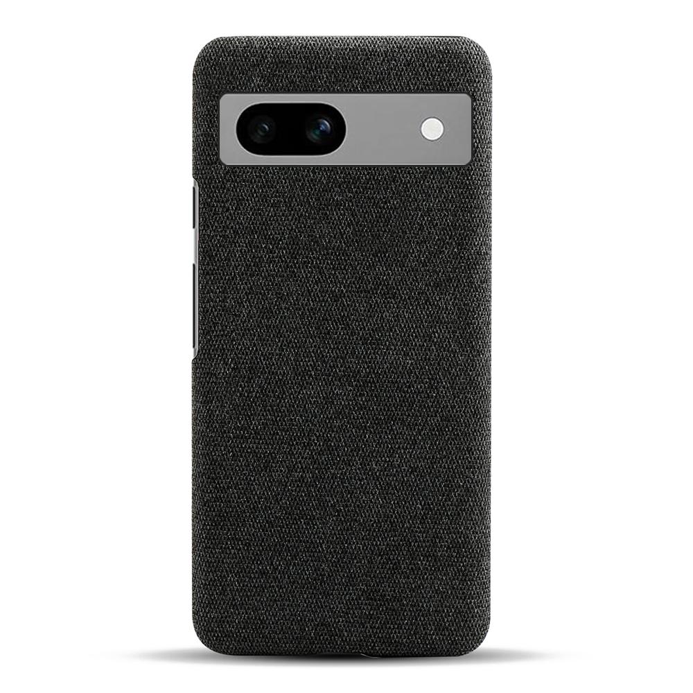For Google Pixel 7a Non-slip Slim Smartphone Case Solid Color Anti-scratch Hard PC+Cloth Phone Cover