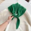 100% Wool Knitted Triangle Scarf Women Winter Warm Wrap Shawl Lightweight Stylish Neckwear