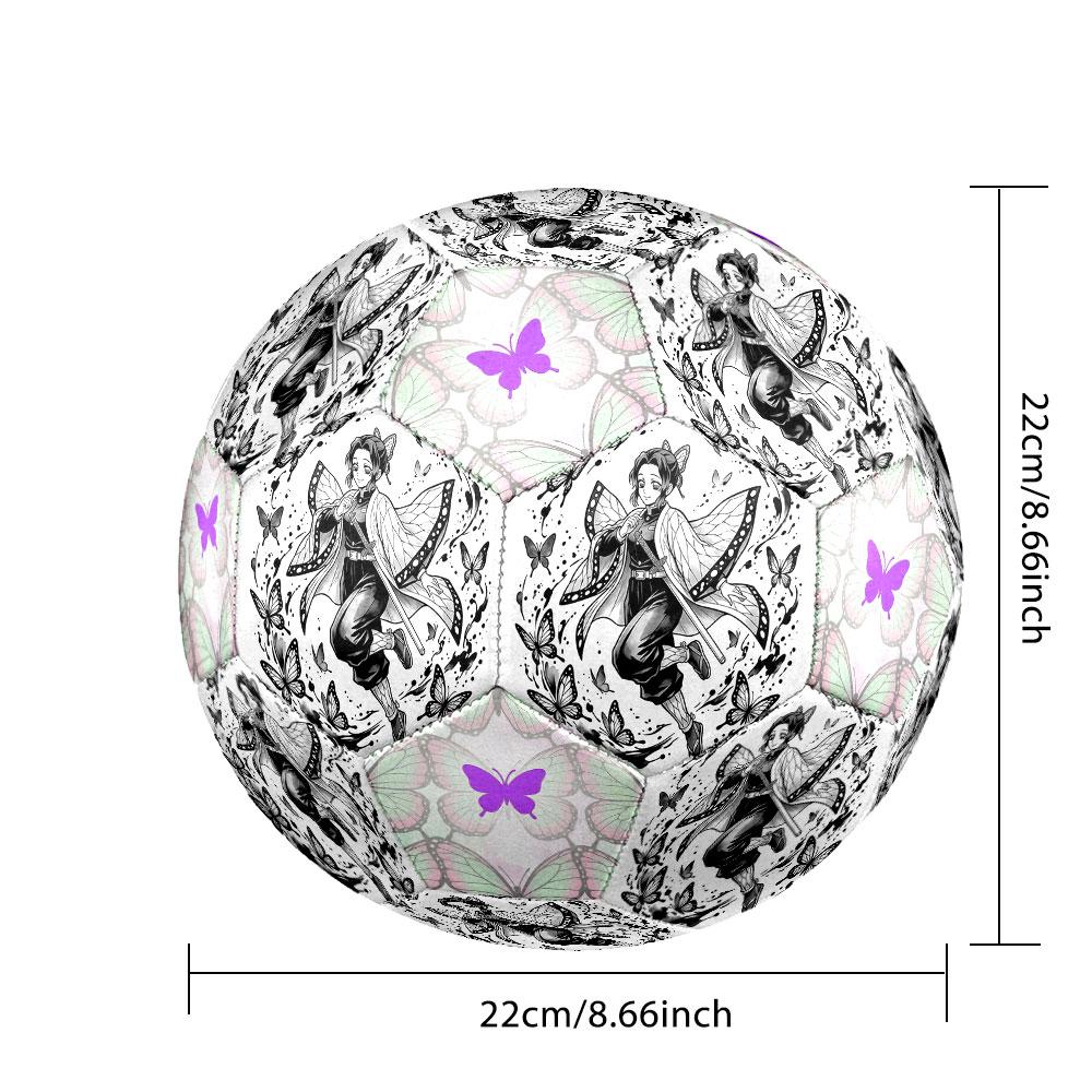 1pc Demon Slayer Kimetsu No Yaiba Soccer Ball Size 5 Indoor Soccer Ball Fashion Colorful Backyard Game - Great For Sports Fans Gift HE22