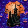Men's Quick Dry Round Neck Short Sleeve T-Shirt with Halloween Print for Workout and Running
