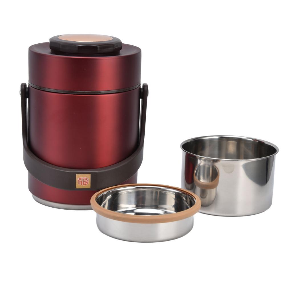 Vacuum Bento Lunch Box 304 Stainless Steel 3 Layer Portable Insulated Food Jar for Students Office Worker