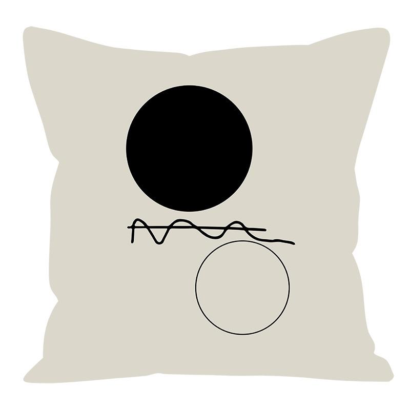 Nordic Geometric Brown Pillowcase Living Room Sofa Bedroom Pillow Yang Tao Bay Window Office Pillow