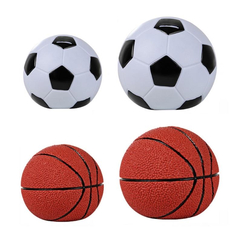 Creative Basketball/Soccer Coin Saving Jar Sports Themed Piggy Banks Fashionable Money Organizer Desktops Decorations