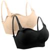 Maternity Nursing Bra Wireless Front Button Large Size Breastfeeding Bra Set Seamless Supportive Soft Fabric Comfortable Fit