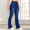 Modische, hoch taillierte, schlankmachende Stretch-Jeans im Micro-Cropped-Stil für Damen
