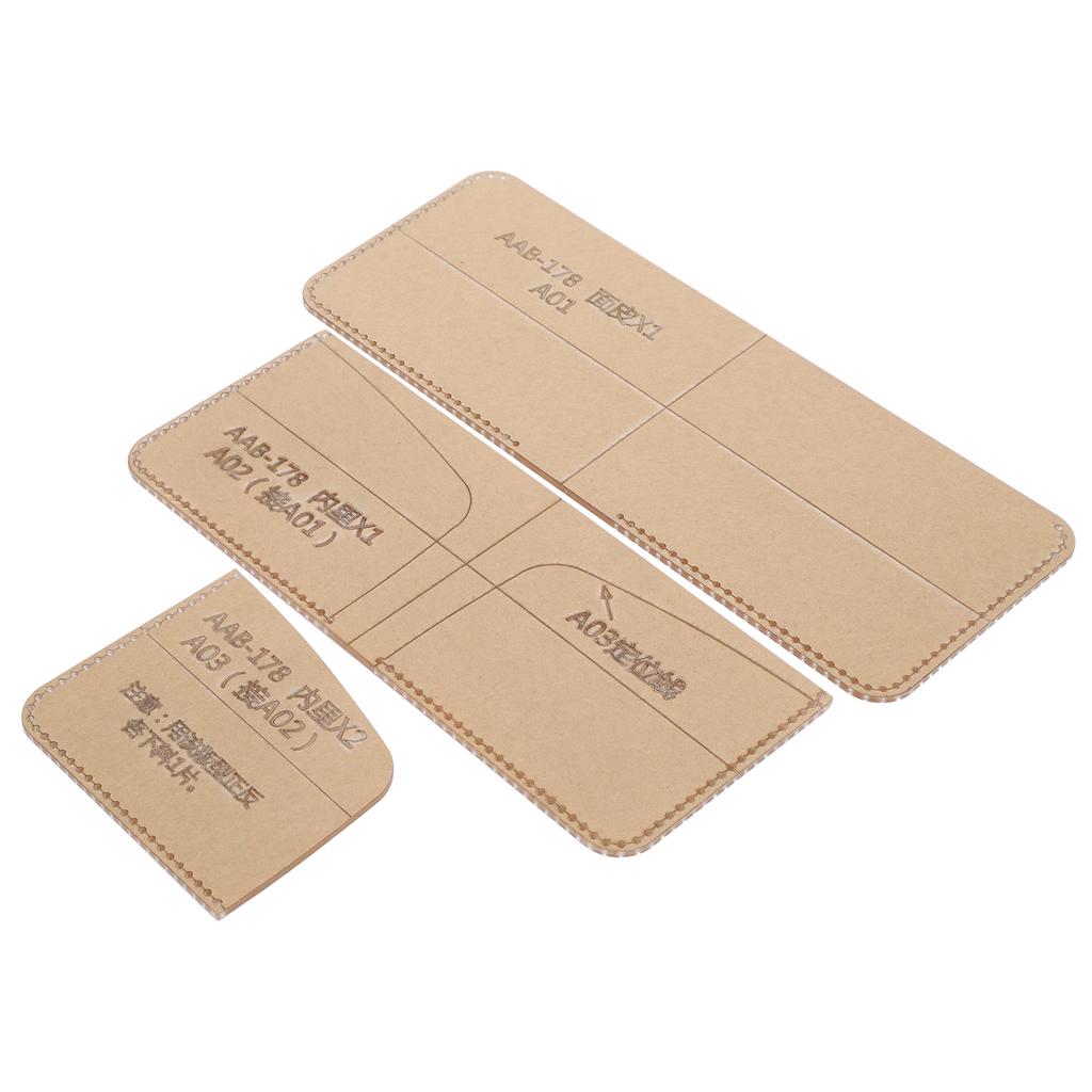 Short Wallet Acrylic Template Purse DIY Pattern Stencil Handmade Leather Craft Tool