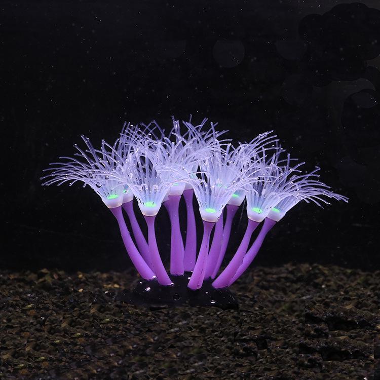 Aquarium Silicone Coral-Sunflower Ornament - Soft Body, Trendy Design