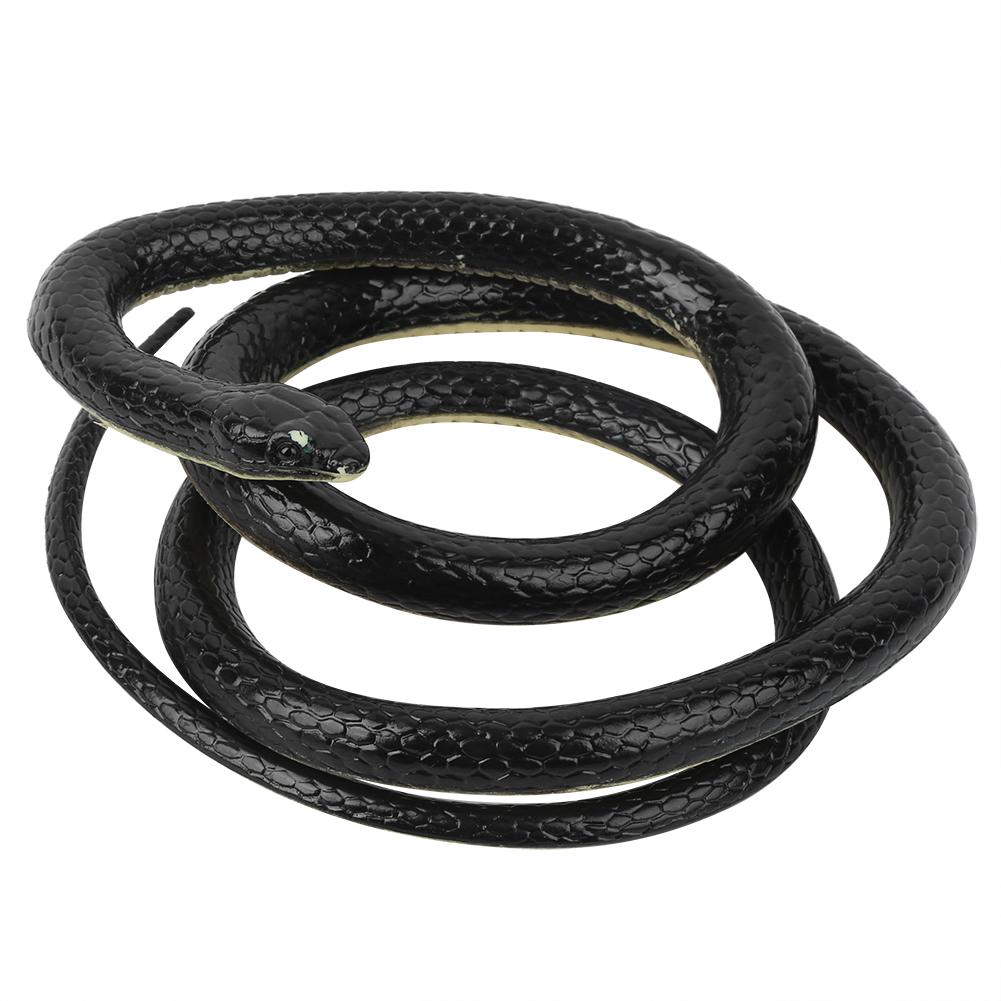 Soft Rubber Artificial Snake Toy Fake Snake 1.25m Prank Toys Halloween Party Supplies