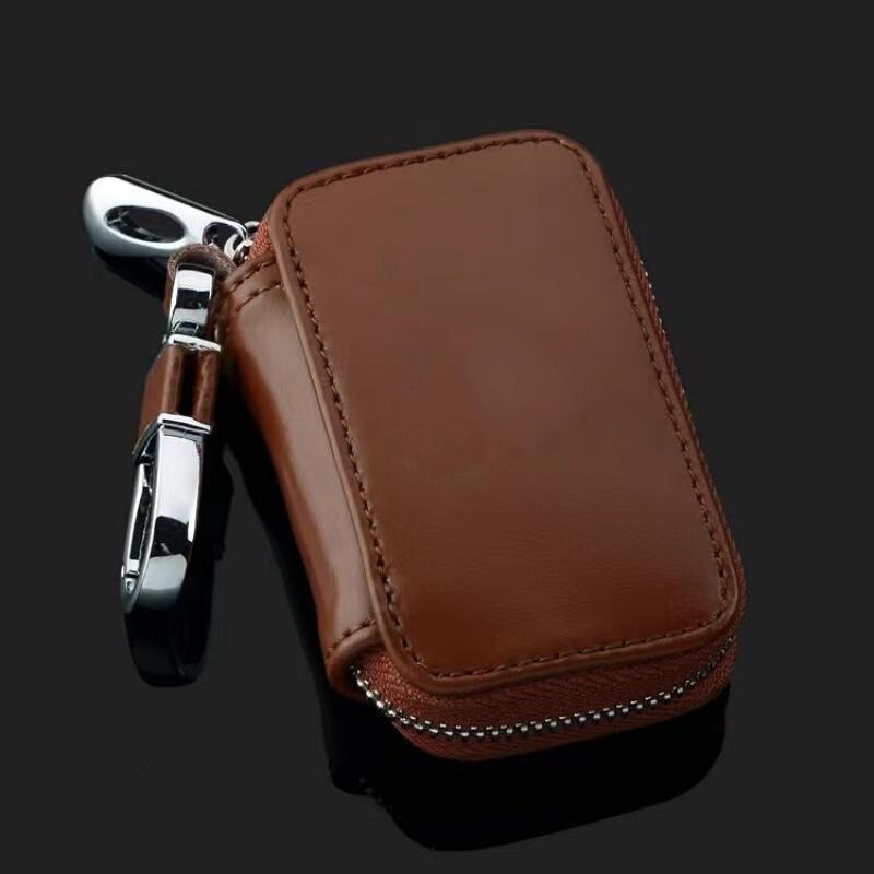 Car Leather Zipper Key Wallet Keychain Multifunctional Mini Purse Key Holder Case Leather Car Key Case Key Full Cover Bag