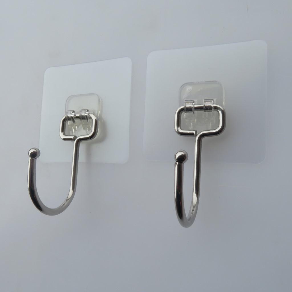 Seamless High-Quality Stainless Steel Adhesive Hook for Bathroom and Door - No Drilling Required