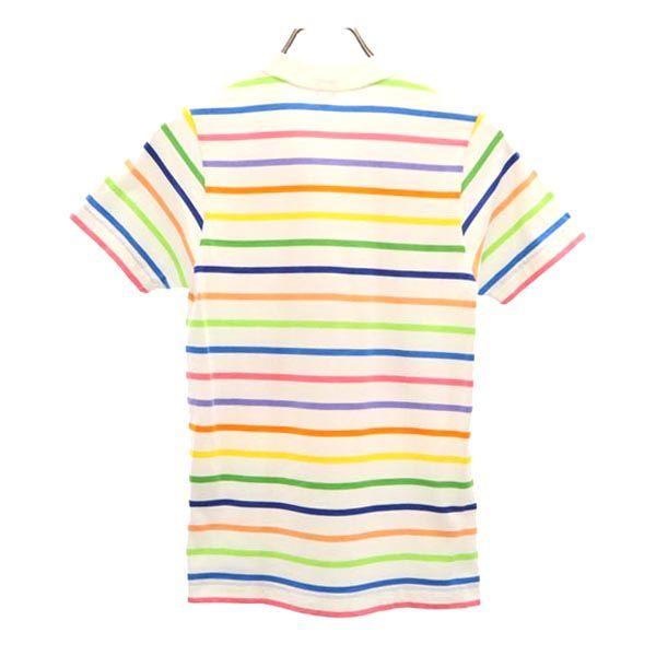 A BATHING APE border Short sleeve T-shirt SHORT White system Women Used