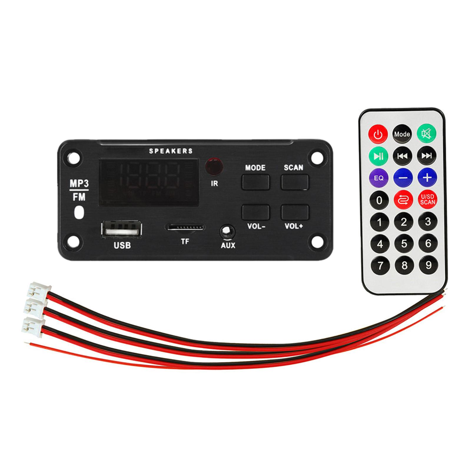 

Decoding Module with Remote Control Bluetooth-compatible 5.0 Car MP3 Player USB Decoding Module 2x25W Amplifier 1