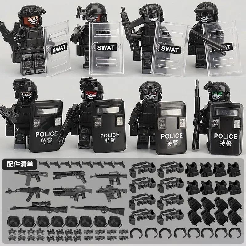 Kompatible Baustein Militär Minifiguren Polizei Geist Spezialkräfte Minifiguren Kinder Puzzlespielzeug