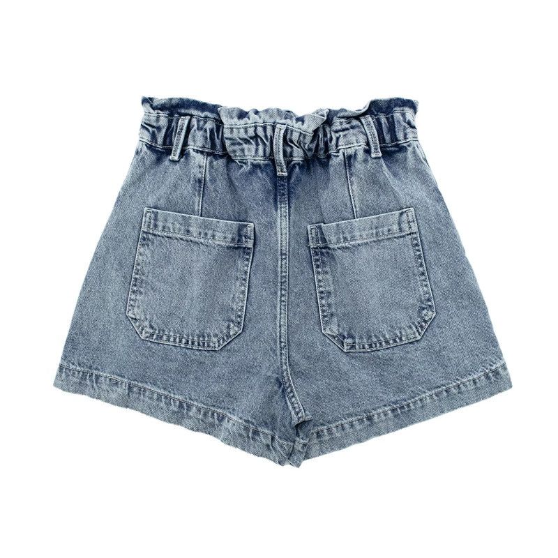 Fashion Style New Arrival Fashion Trendy Women's Clothing Washing Effect Paper Bag Type Denim Shorts 6164106 406