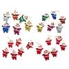 6 Pcs Santa Claus Ornaments for Tree Fabric Santa Claus Christmas Hanging Ornaments 3D Santa Doll Pendant for Holiday Xmas Tree Decor