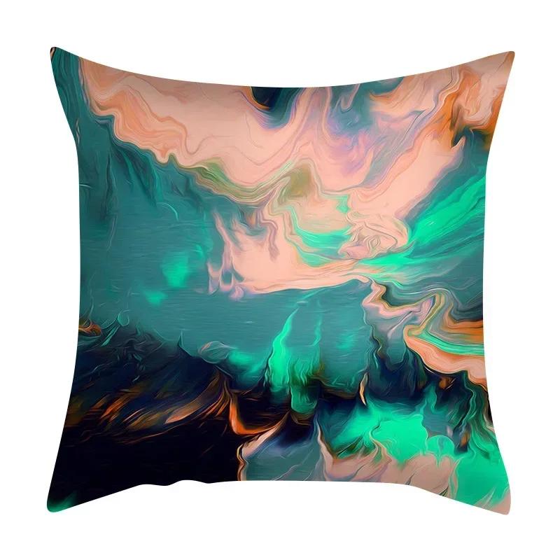 Sofa Car Seat Decor Home  Chair Cushion Cover Abstract Irregular Ink Marble Pattern Pillow