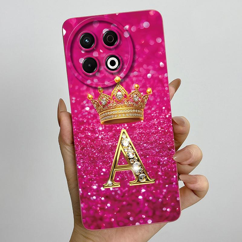 For Tecno Spark 30 Pro 4G KL7 Case Crown Letters Camera Protection Shockproof Anti-Fingerprint Cover For Tecno Spark30 Pro Coque