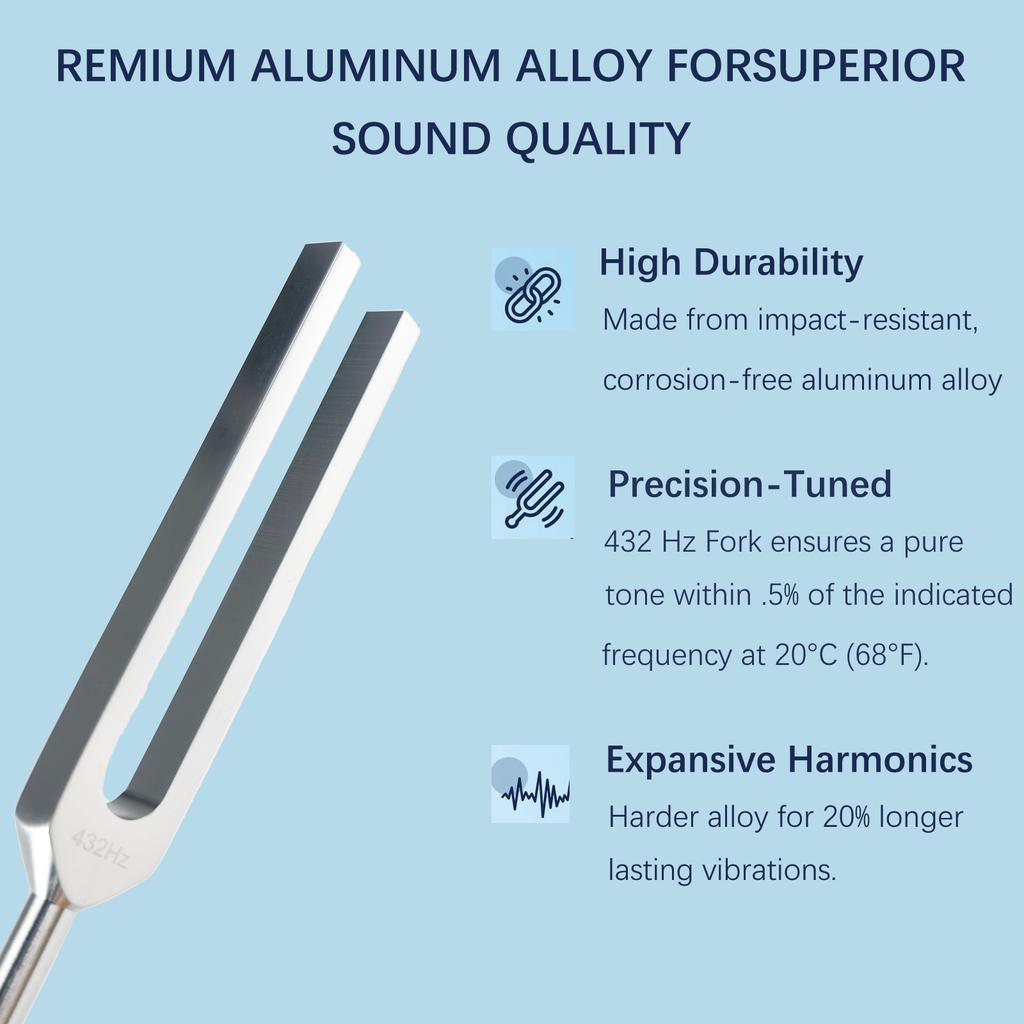 Miwayer 432Hz Tuning Fork Aluminum Alloy Healing Nerve/Sensory/for Perfect Healing Musical Instrument Stress