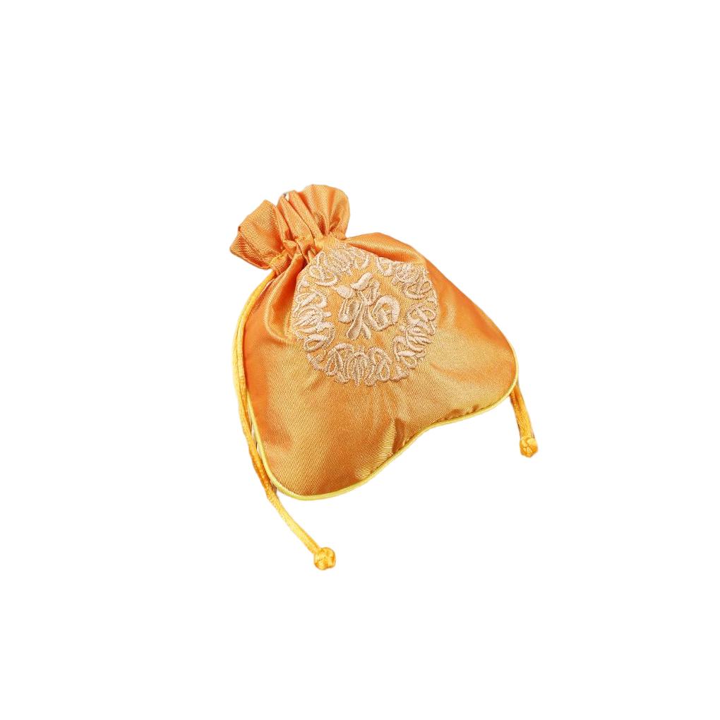 Drawstrings Bag Fu Word Embroidered Multipurpose Elegant Portable Gift Bags Artsy Pouches Wedding Christmas Household