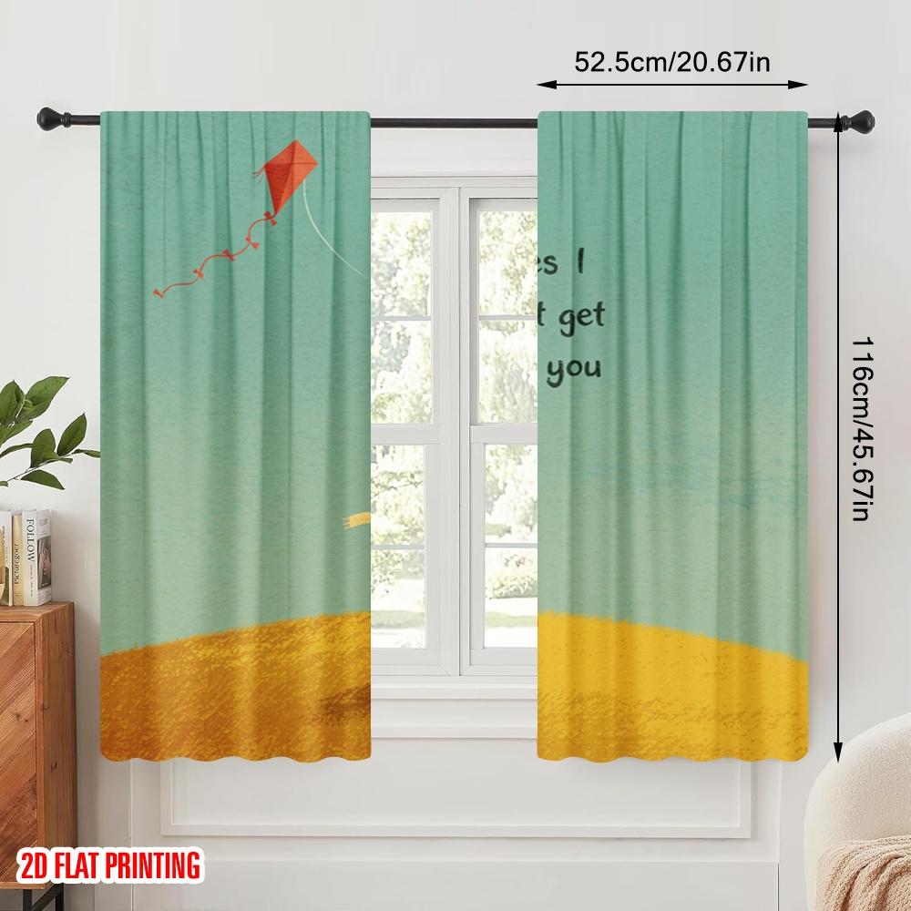 2 Stück 2D Flachdruck Vorhänge Manchmal kann ich einfach nicht genug von dir bekommen Stoff ohne Strom Saisonal Party & Feiertag