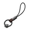 Genuine Leather Keychain Ring - Creative Pendant Keyring for Men & Women