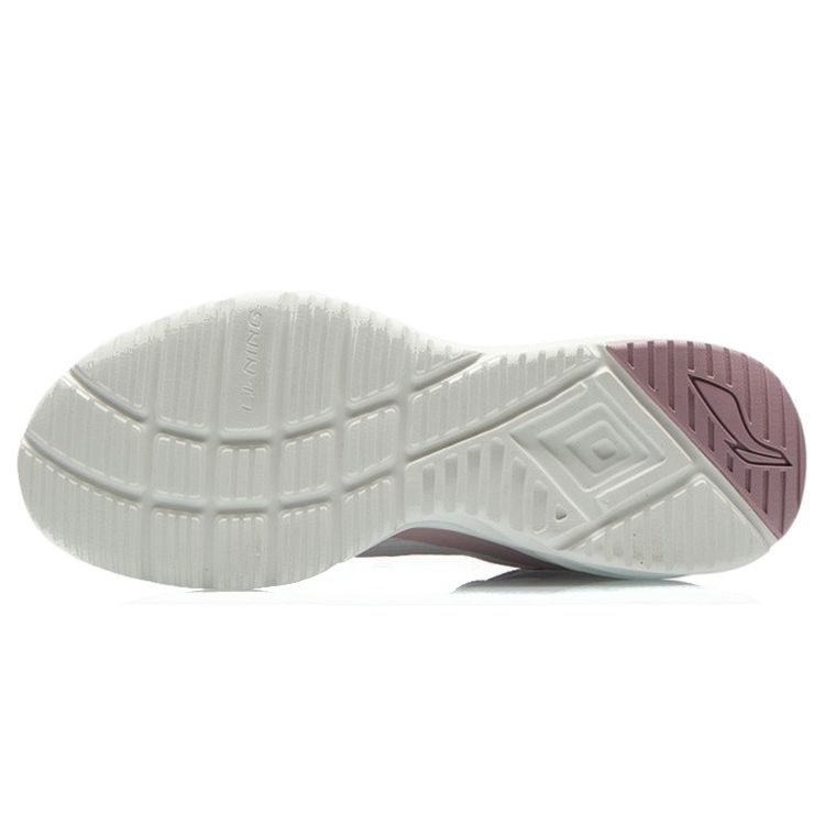 Li Ning Reflective Casual Wear Resistant Shock Absorbing Low Top Running Shoes Women Sneakers Light-Purple Pink ARSR046-1