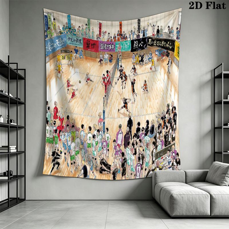 Haikyu!! Wall Tapestry Aesthetic Wall Hanging Printed Fabric Blanket Decorative Tapestries for Bedroom Living Room Home Decor