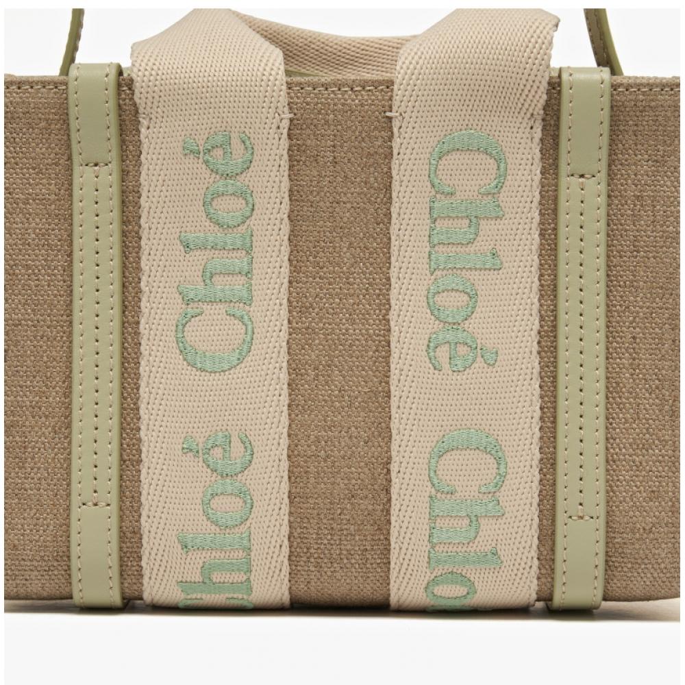 Chloe Chc24up237l17 38a Woody Mini Top Handle Tote