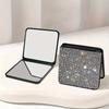 Foldable Design Pocket Mirror Lightweight Foldable Mirror Sparkling Square Mirror  Vanity Table Use
