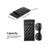 1Piece Soft PU Double Glasses Case Portable Squeeze Top Leather Glasses Case Minimalist Argyle Anti-Scratch Glasses Storage Bag