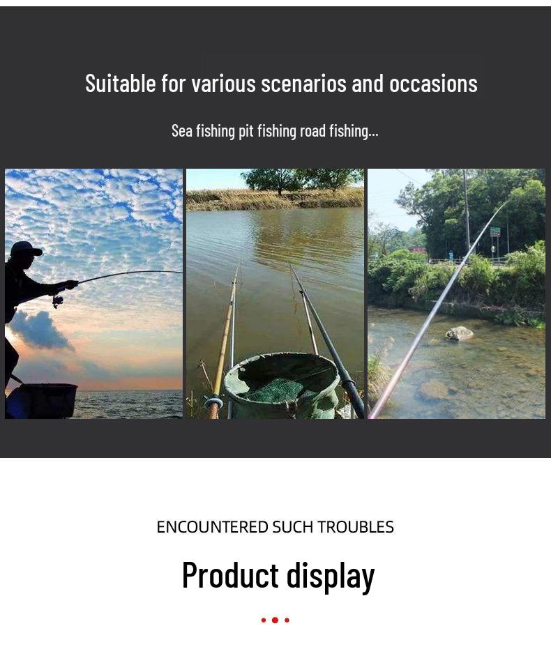 Color-Changing Dragon Carbon Anti-Snag Fishing Net Head - Integrated Ring Design