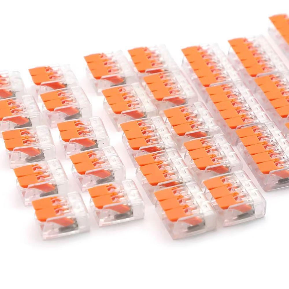 10Pcs Push-in Quick Terminal Block 2/3/4/5 Pins Wire Connector Terminals Electrical Wire Connector
