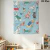 Cozy Cartoon Dog Pattern Home Decor Tapestry, Wall Hanging, Decorative RV Wall Cloth.ZGT0914369