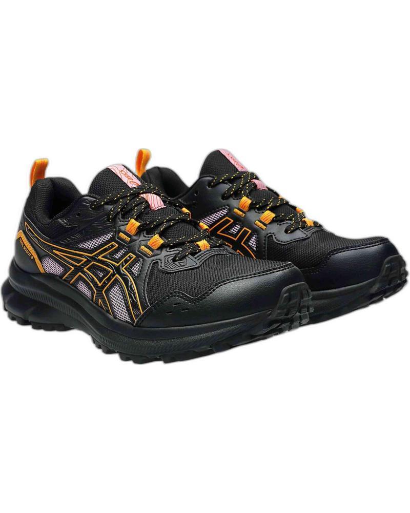 Trail running shoes Asics black orange Trail Scout 3