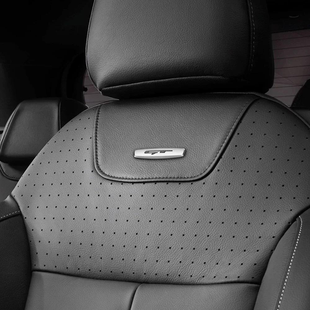 GT Badge Seat Sticker 2pcs Interior Chairs Seat Sticker For KIA CARNIVAL SPORTAGE Stinger Optima Rio Ceed K5 K3 K4 KIA Sticker