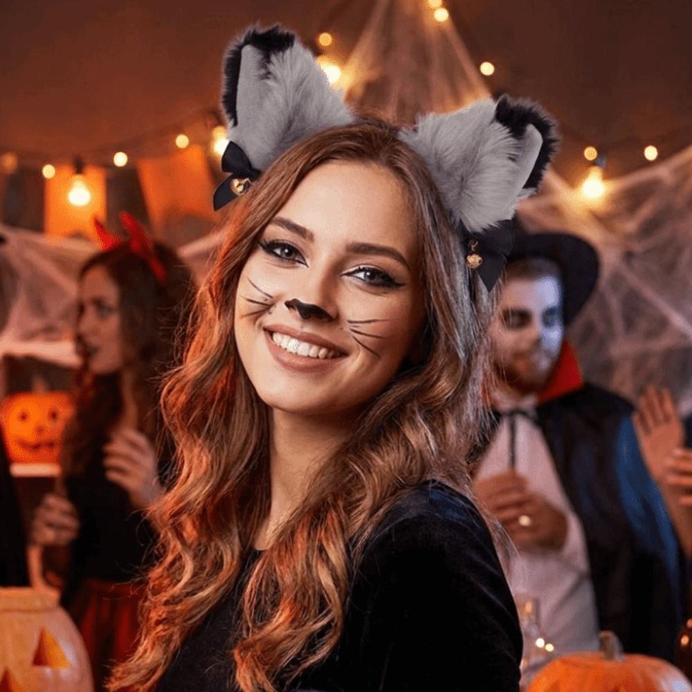 Sweet Plush Cat Ears Headband Realistic Lolita Ears Headwear Cat Ear Headband Costume