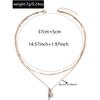 Niche necklaces, jewelry women's multi-layer stacked personalized sunflower octagram collarbone chain