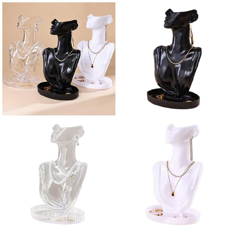 Practical Necklace Display Rack Mannequin Holder for Exhibitions and Collections