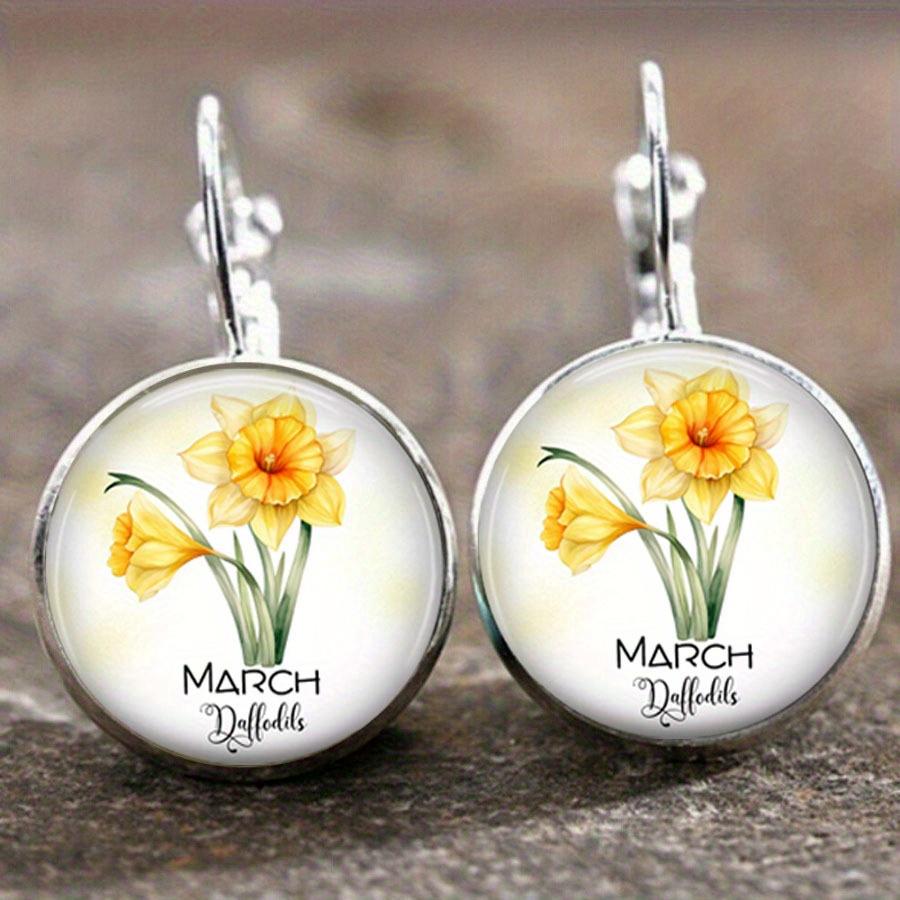Fashion Earring Y2K Vintage Marigold Time Gem Flower Ear Buckle