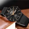 LIGE Luxury Brand Watches  Fashion Mesh Steel Quartz Watch Men Ultra-Thin Waterproof