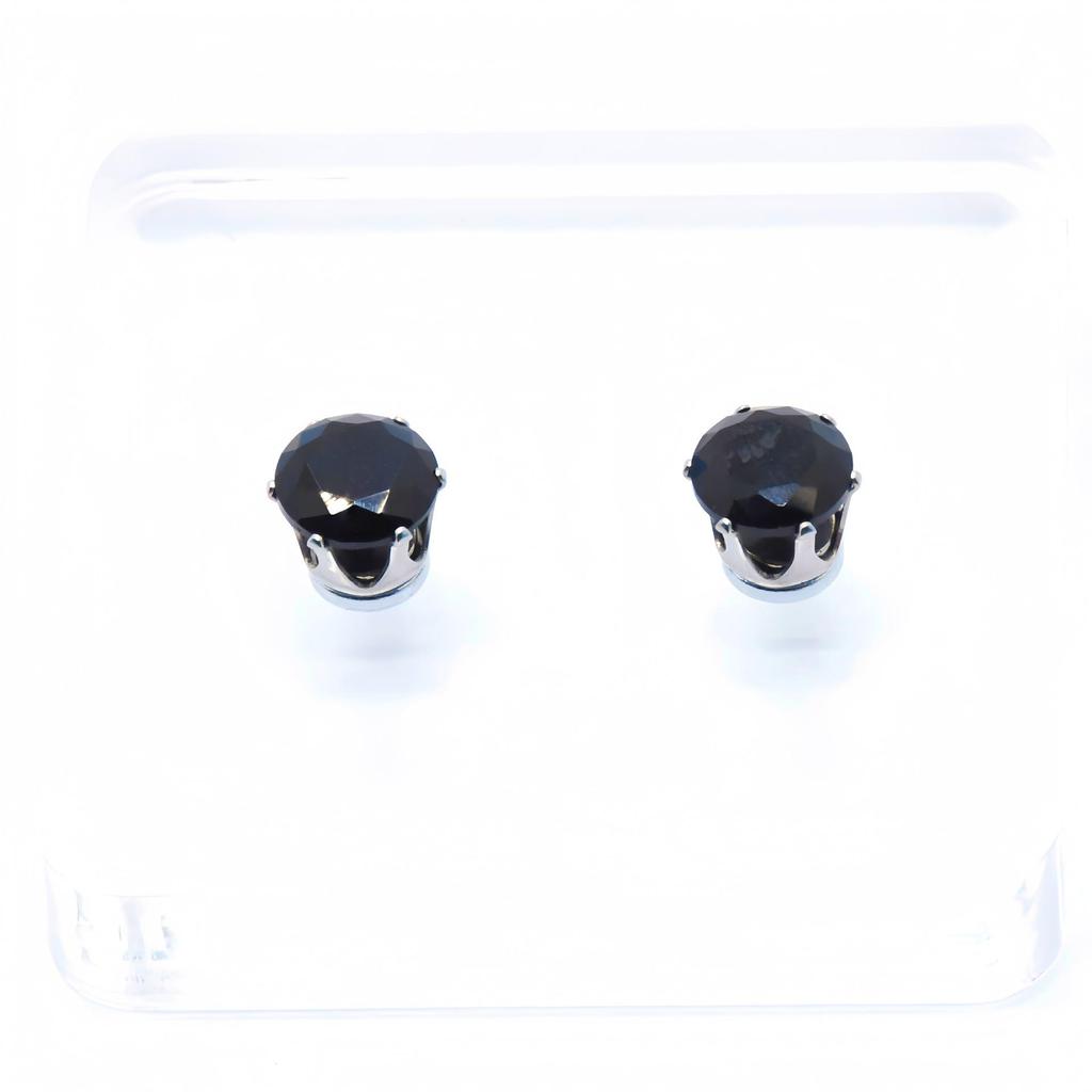 Stainless Steel Zirconia Magnetic Ear Clip - No Piercing Needed, Sparkly Hole-Free Stud for Girls