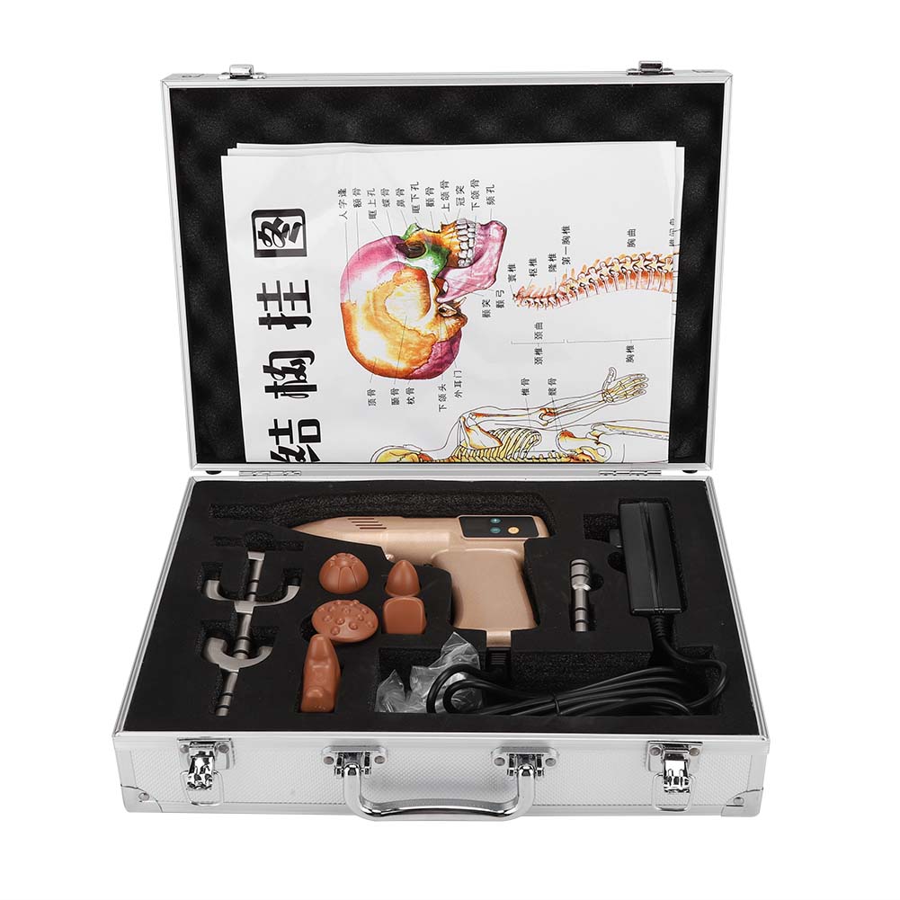 

4-уровневый регулируемый инструмент для мануальной терапии позвоночника, электрический пистолет для коррекции положения костей, шейная терапия золотистый