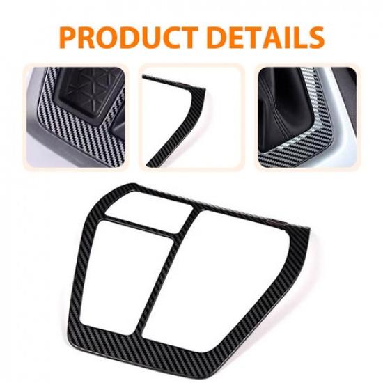 Carbon Fiber Texture Gear Shift Box Panel Cover Trim For Toyota RAV4  20-25