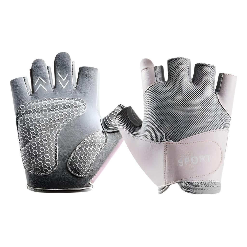 Dámské prodyšné protiskluzové cyklistické rukavice s polovičními prsty